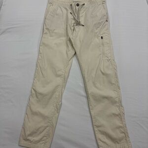 Vuori Beige VW401 Draw String Organic Cotton Casual Pants for Men